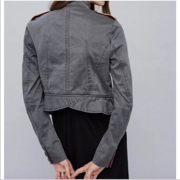 Free People Shrunken Officer Military Jacket - Picture 2 of 14